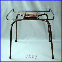 MID Century Modern Television Stand Rotating Copper Tubing Tv Stand