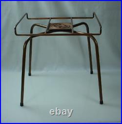 MID Century Modern Television Stand Rotating Copper Tubing Tv Stand