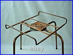 MID Century Modern Television Stand Rotating Copper Tubing Tv Stand