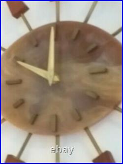 Manley clock mid century Modern Sunburst