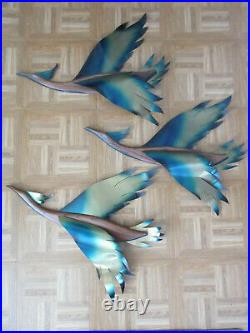 Masketeers 1962 Mid Century Birds in Flight Geese Wall Decor Lot of 3 Set