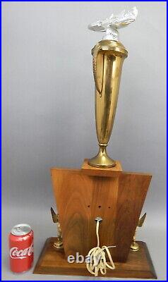 Mid Century 1960s Large Speedboat Boat Racing Trophy Award Spartus Clock