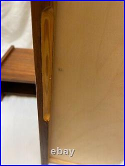 Mid Century Floating Teak Wall Shelf with Drawer and Copper Panel