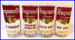 Mid Century Georges Briard Signed Soupwell Highball Glasses Set of 4 RARE MCM