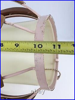 Mid-Century Handing bentwood Lamp Sculptured swag boomerang chain -pink painted