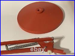 Mid Century MOD Luxo by Jacob Jacobsen Norway Swing Arm Red Desk Lamp & Base