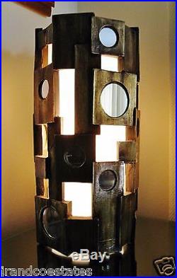 Mid Century Modern Brutalist pendant or swag lamp vintage