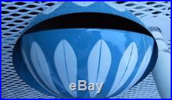 Mid Century Modern CathrineHolm Enamel Blue & White Lotus Nesting Bowls
