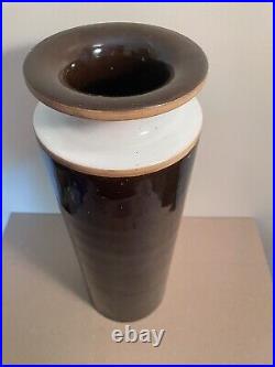 Mid Century Modern Ceramic ROSENTHAL NETTER ITALY Brown Large Vase