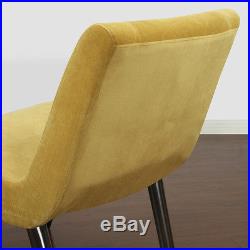 Mid Century Modern Chair Retro Vintage Mustard Butter Yellow Accent Arm Velvet