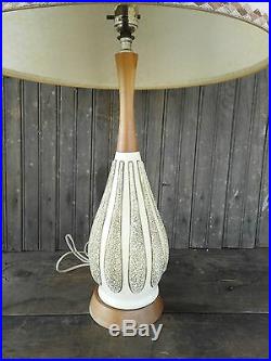 Mid Century Modern FAIP Table Lamp witho Shade Vintage Used Works Retro