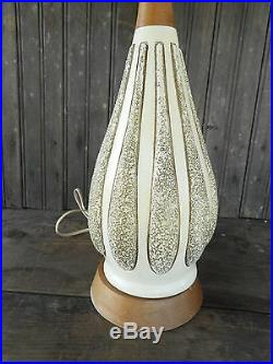 Mid Century Modern FAIP Table Lamp witho Shade Vintage Used Works Retro