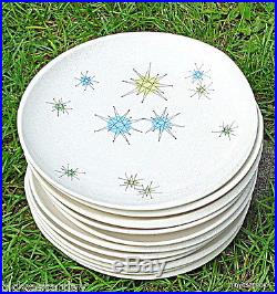 Mid-Century Modern FRANCISCAN STARBURST Atomic Age 10 Dinner Plates CLEAN