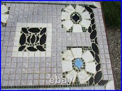 Mid Century Modern Mosaic Tile Table 32 inch by 20 inch Retro Good Nice Pattern