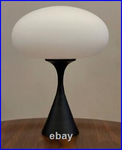 Mid Century Modern Mushroom Table Lamp by Designline in Black Retro MCM Style
