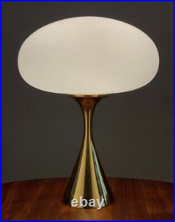 Mid Century Modern Mushroom Table Lamp by Designline in Brass Eames Knoll Style