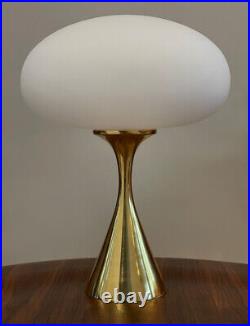 Mid Century Modern Mushroom Table Lamp by Designline in Brass Eames Knoll Style
