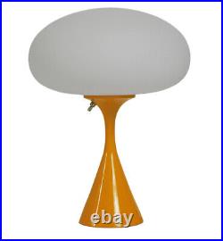 Mid Century Modern Mushroom Table Lamp by Designline in Orange Space Age Mod