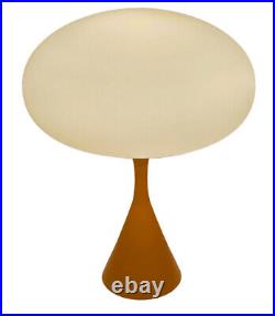 Mid Century Modern Mushroom Table Lamp by Designline in Orange Space Age Mod