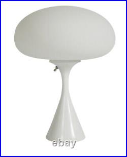 Mid Century Modern Mushroom Table Lamp by Designline in White Space Age Pop Art