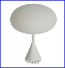 Mid Century Modern Mushroom Table Lamp by Designline in White Space Age Pop Art