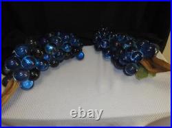 Mid Century Modern Pair Large Lucite Grape Clusters 18 Long