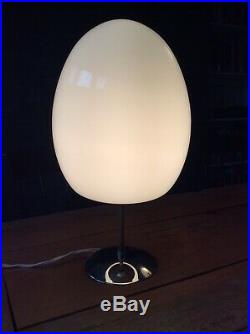Mid Century Modern Vintage Retro Bill Curry Style Chrome & Glass Egg Lamp