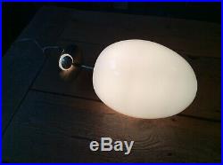 Mid Century Modern Vintage Retro Bill Curry Style Chrome & Glass Egg Lamp
