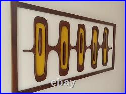 Mid Century Modern Wood Wall Art Sculpture inspired by 1960s atomic age