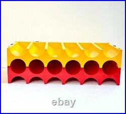 Mid-Century Modern stacking plastic wine rack made in Italy