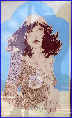 Mid-Century Pretty Woman Art Print Framed, Signed & Numbered Limited Edition