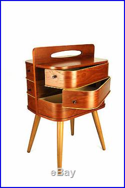 Mid Century SEWING Storage BOX Danish Modern Teak Vintage Juhl Wegner 50s 60s