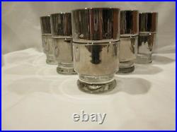 Mid Century Silver Fade Complete Punch Bowl Set Dorothy Thorpe Vintage Retro 15p
