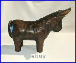 Mid-Century Small Leather Bull by Valenti, 1960s (BoxA2)