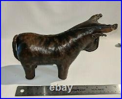 Mid-Century Small Leather Bull by Valenti, 1960s (BoxA2)