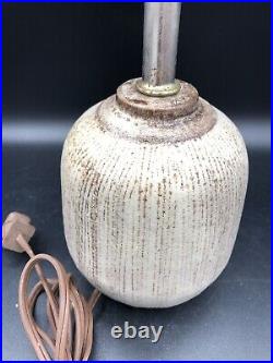 Mid Century Vermont Artist Nancy Wickham Design Technics Art Pottery Petite Lamp