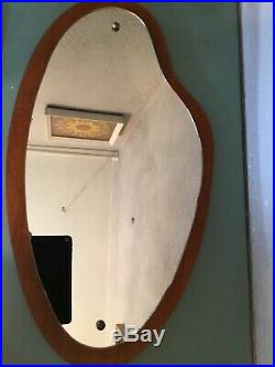 Mid Century Vintage Danish Inspired Teak Wall Mirror #5631