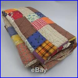 Mid-Century Vintage Patchwork Quilt Retro Blanket Multiple Patterns 88x75