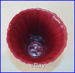 Mid Century Vintage Retro 60s Aborn Pottery California Ceramic G51 Burgundy Vase