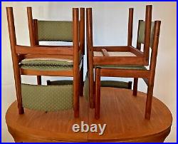 Mid Century Vintage Set of 6 Danish Farstrup Chairs & Dining Table Teak 1960s