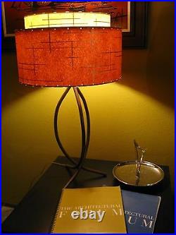 Mid Century Vintage Style 2 Tier Fiberglass Lamp Shade Modern Atomic Retro BOI2