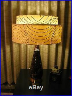 Mid Century Vintage Style 2 Tier Fiberglass Lamp Shade Modern Atomic Retro I18