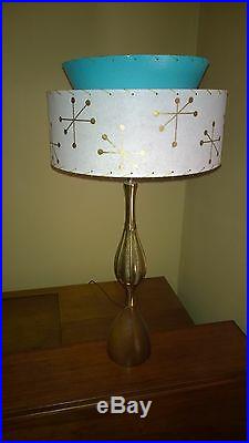 Mid Century Vintage Style 2 Tier Fiberglass Lamp Shade Modern Atomic Retro Tq