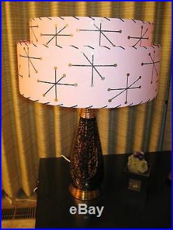 Mid Century Vintage Style 2 Tier Fiberglass Lamp Shade Modern Starburst Retro P2