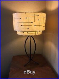 Mid Century Vintage Style 2 Tier Fiberglass Lamp Shade Starburst Retro Ivory