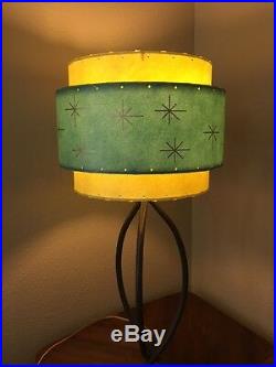 Mid Century Vintage Style 3 Tier Fiberglass Lamp Shade Atomic Retro Starburst
