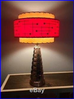 Mid Century Vintage Style 3 Tier Fiberglass Lamp Shade Modern Atomic Retro RW3