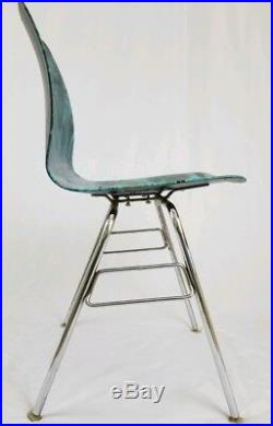 Mid-Century hand painted molded plywood chair retro Bohemian vintage