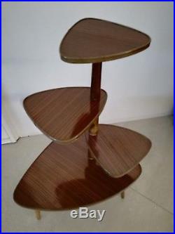 Mid century Danish design German Bauhaus multi table wood retro vintage deco