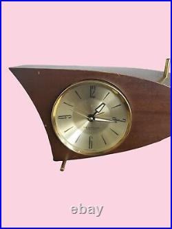 Mid century atomic boomerang clock westclox S10-AB mcm